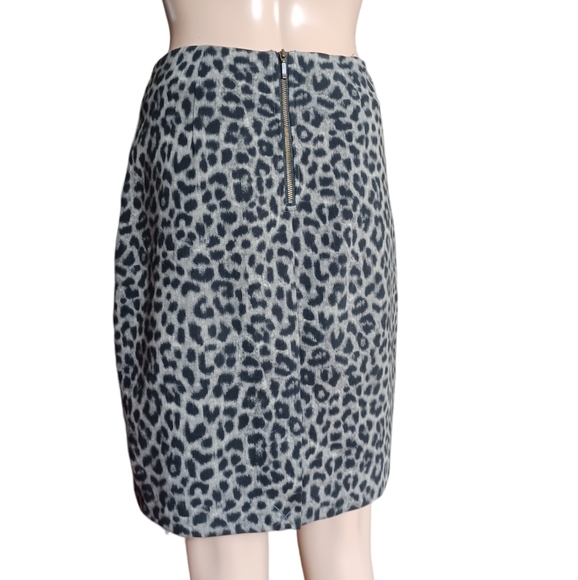 CAbi Womens Brown Black Leopard Animal Print Pencil Skirt Knee Length Size 0 - Picture 7 of 9